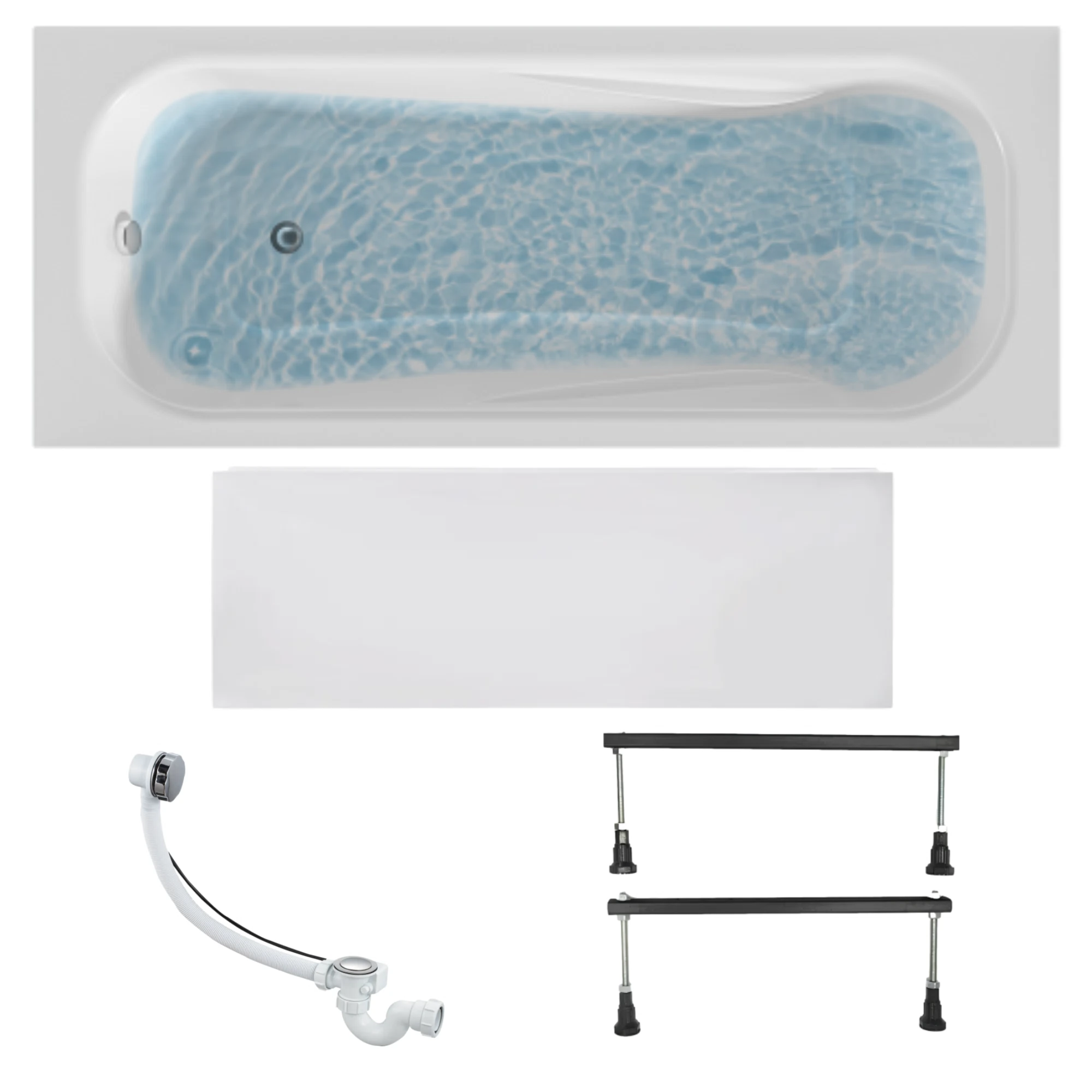 Изображение товара Акриловая ванна 1MARKA CLASSIC 120x70 прямоугольная с комплектом