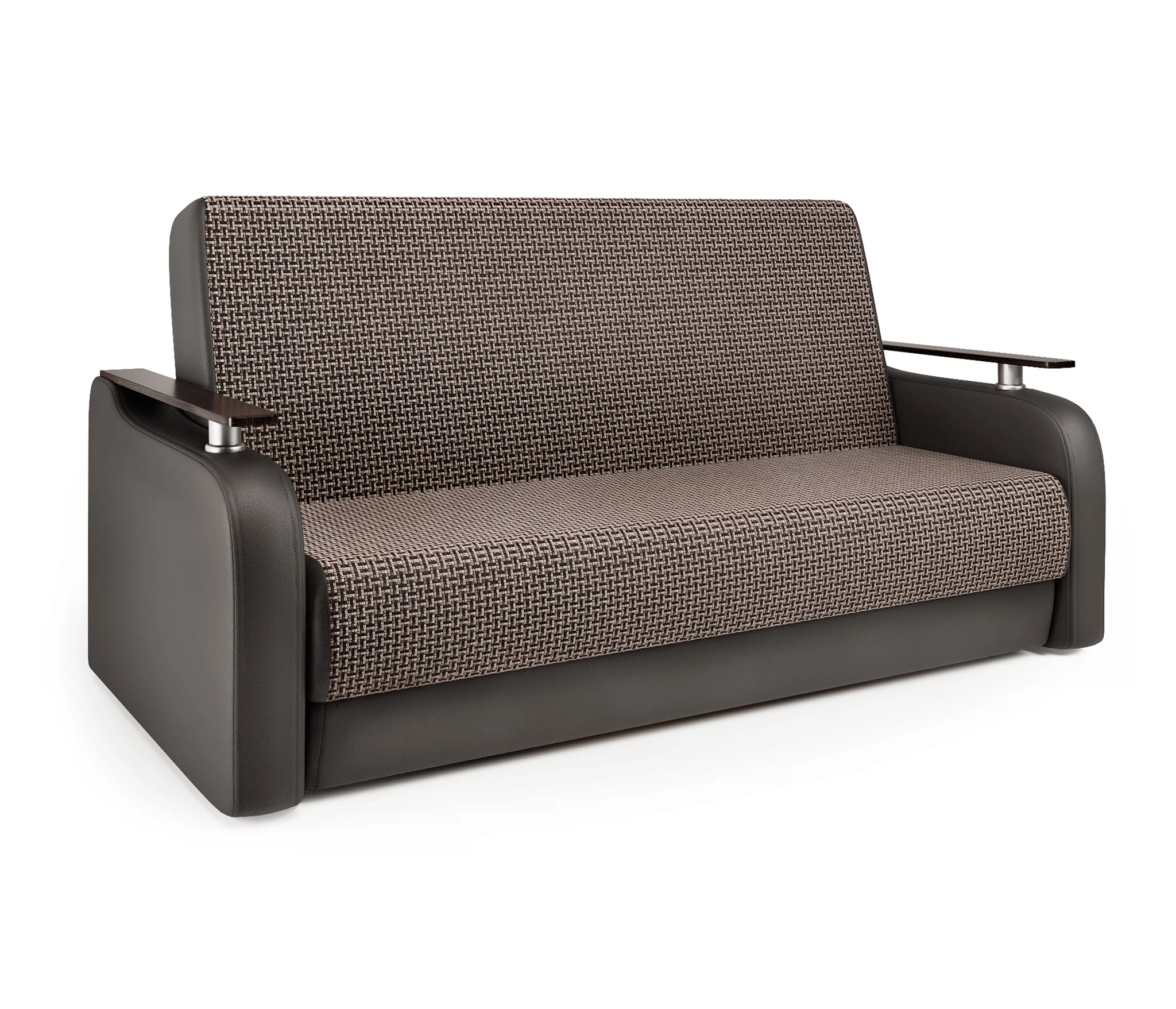 Изображение товара Диван-книжка Грант Д 120 Корфу коричневый и экокожа шоколад