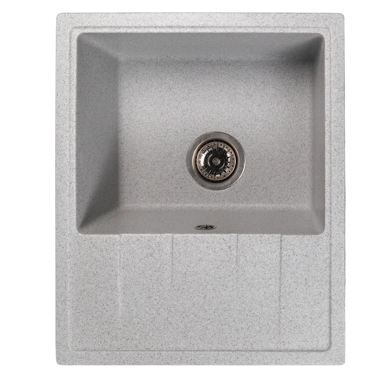 Изображение товара Мойка кухонная из искусственного мрамора Mixline ML-GMS103 СТАНДАРТ серого цвета, накладная