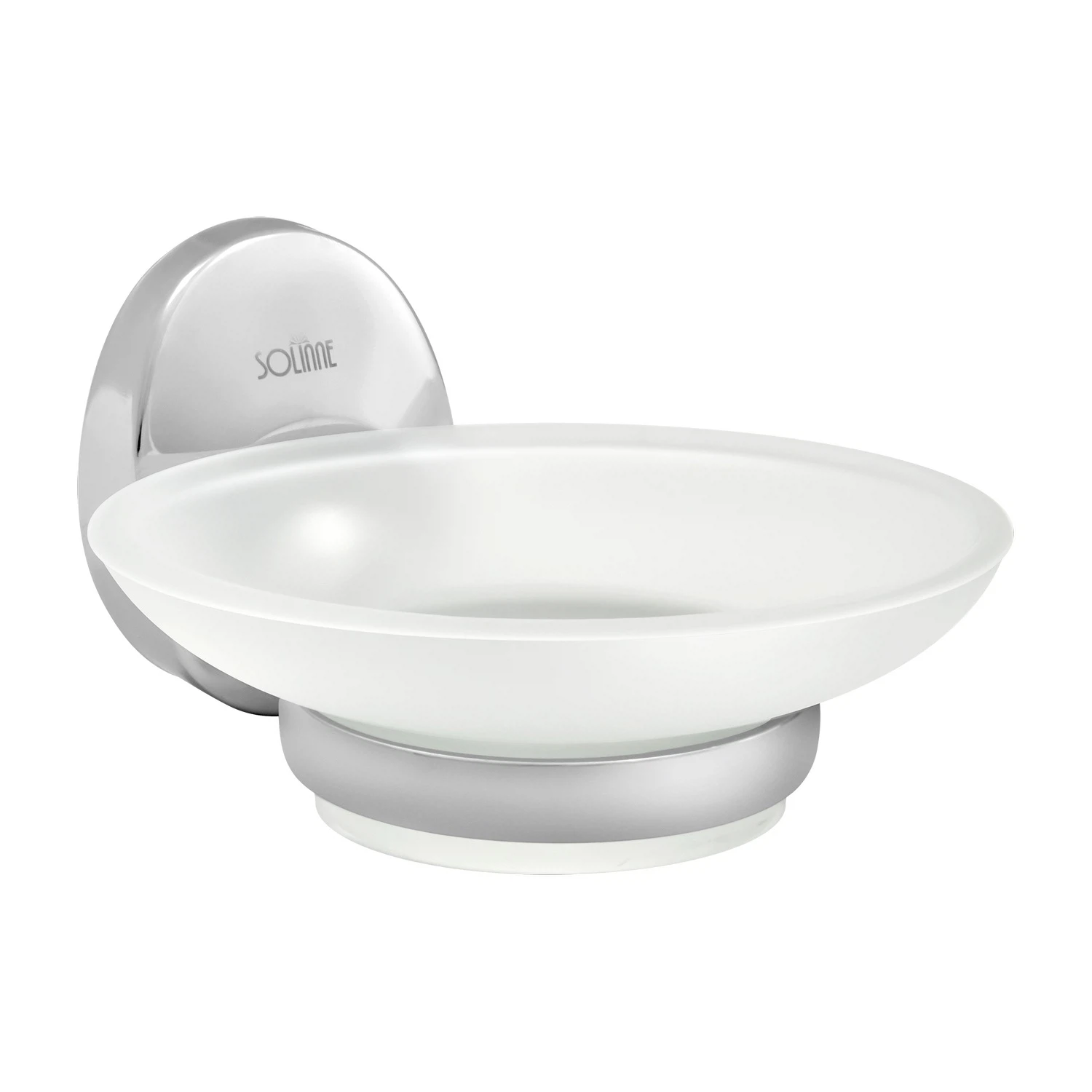 Изображение товара Стеклянная Мыльница Solinne Modern с кронштейном, хром, 60 шт
