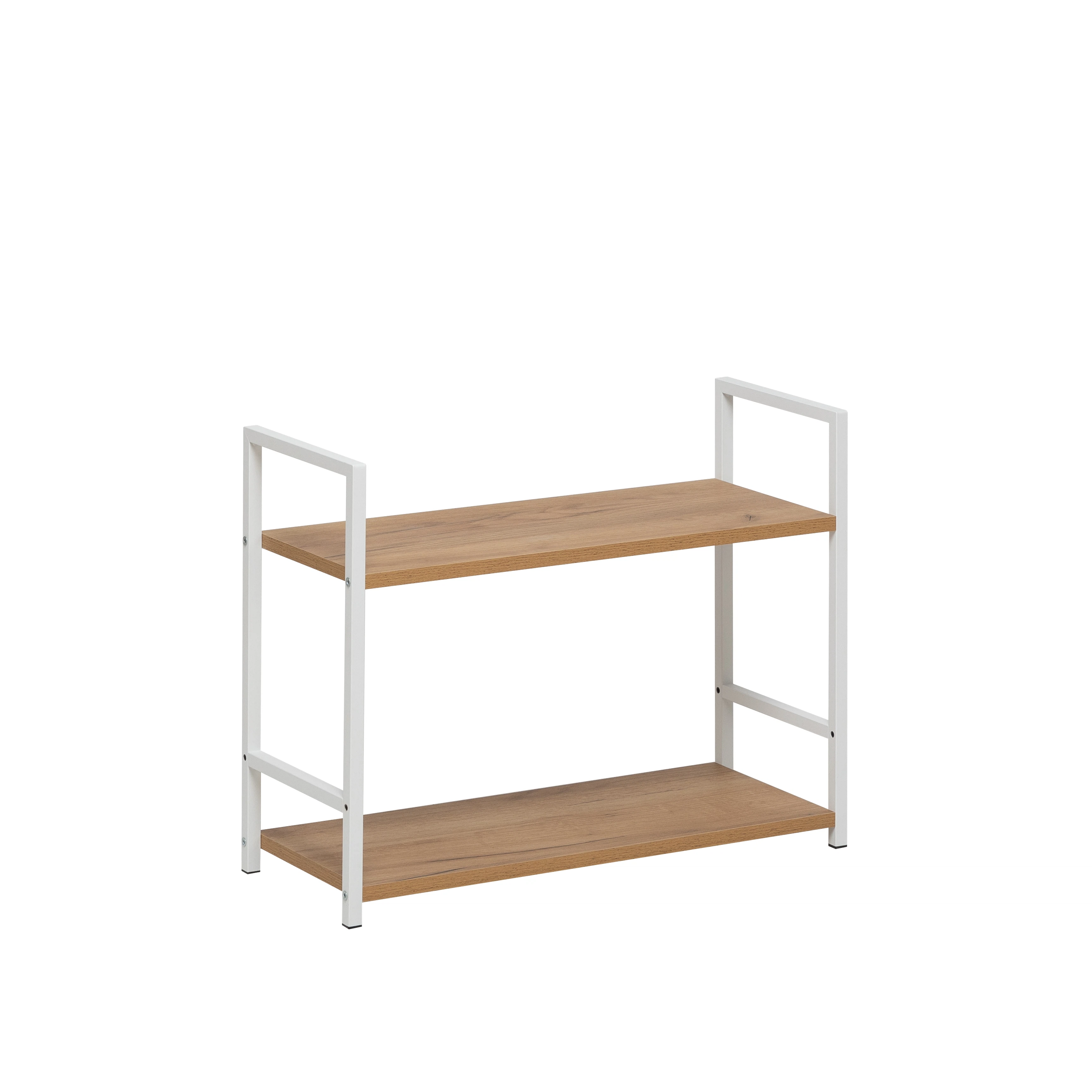 Изображение товара Стеллаж Стилвуд 22 широкий с двумя полками белый или Дуб крафт золотой