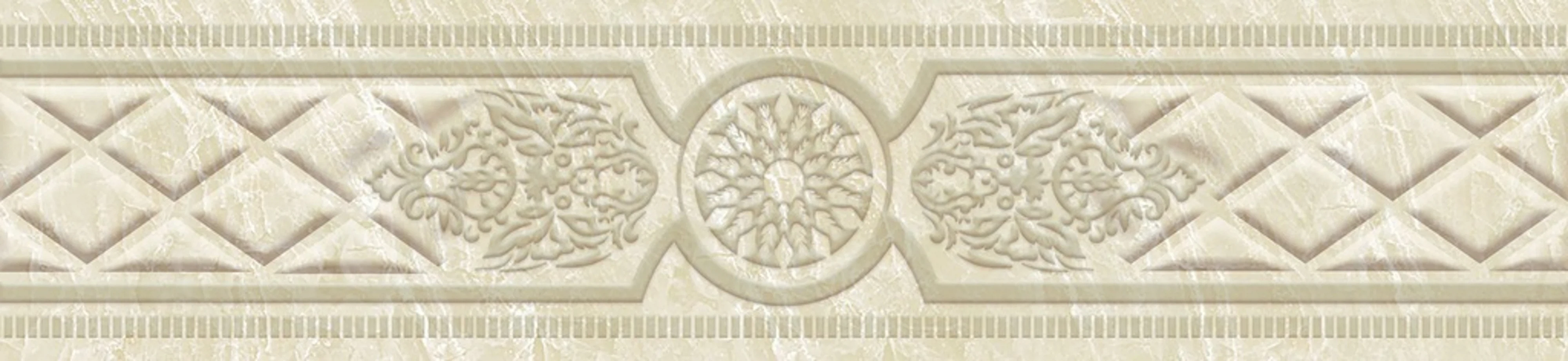 Изображение товара Бордюр керамический настенный Eurotile IMANY Delma 27*6см., Бежевый