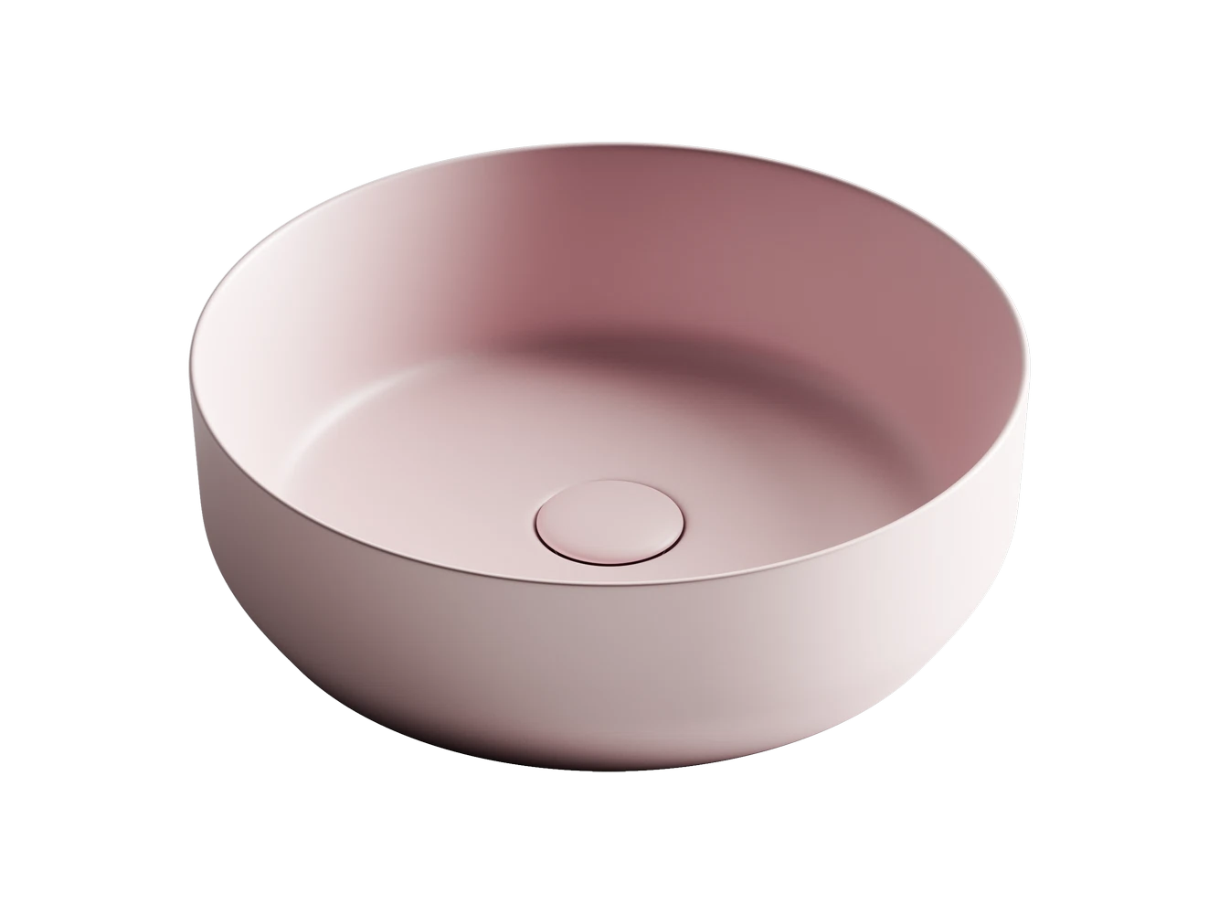 Изображение товара Умывальник чаша накладная круглая Element 390x390мм розовый матовый