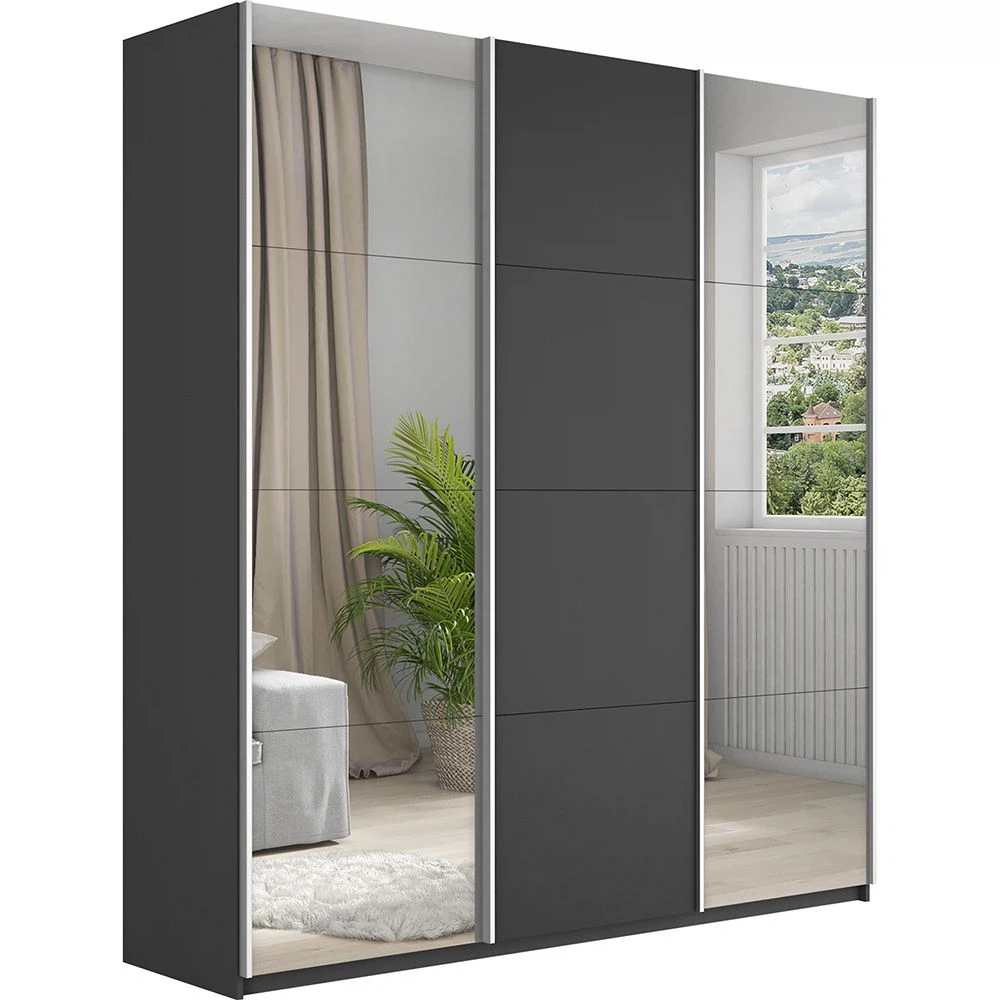 Изображение товара Шкаф-купе Прайм 3-дверный зеркала ЛДСП 210х57х230 серый