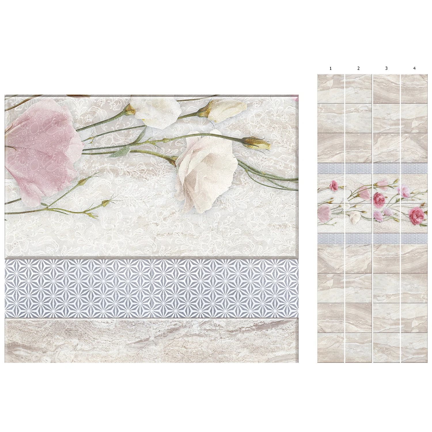 Изображение товара Панель ПВХ КронаПласт Unique Эста 2700х250х8 мм для стен и потолков