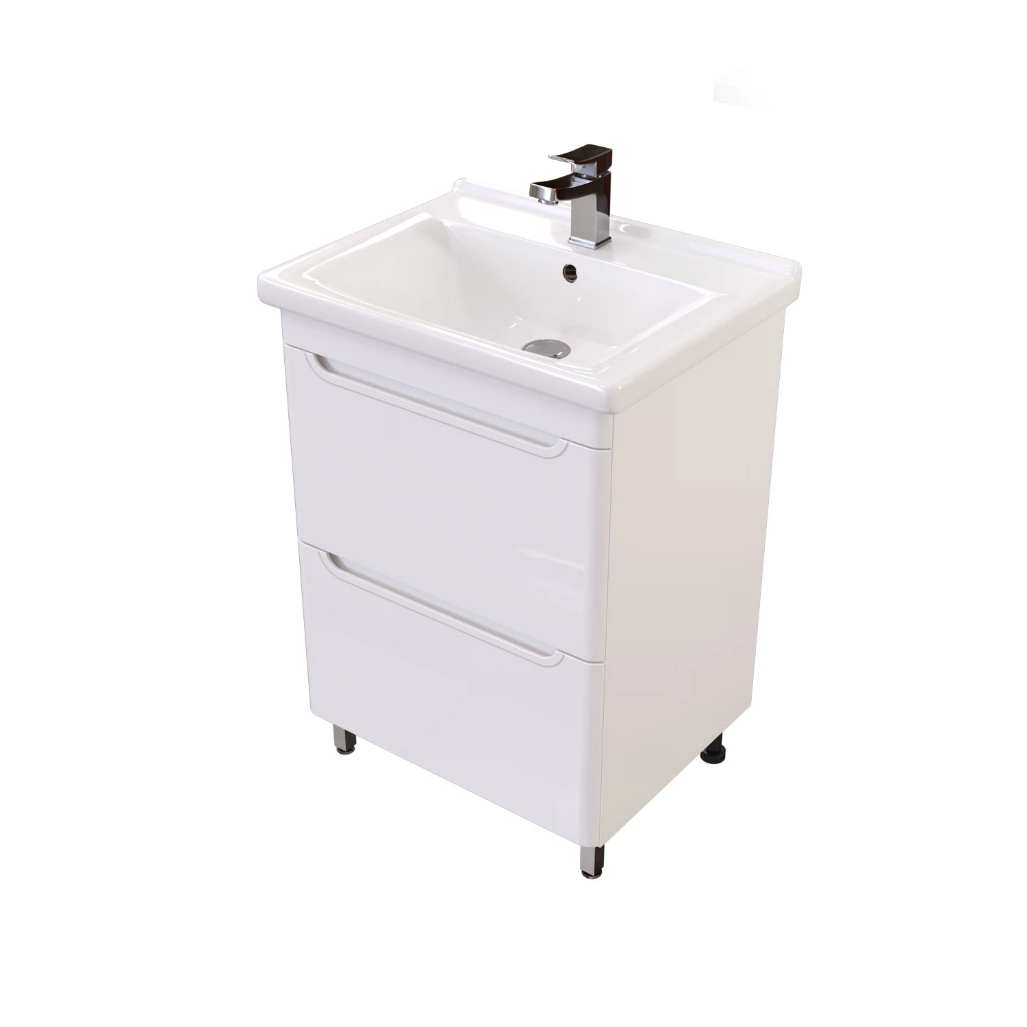Изображение товара Тумба под раковину для ванной комнаты TOPPUS 560 белый глянец