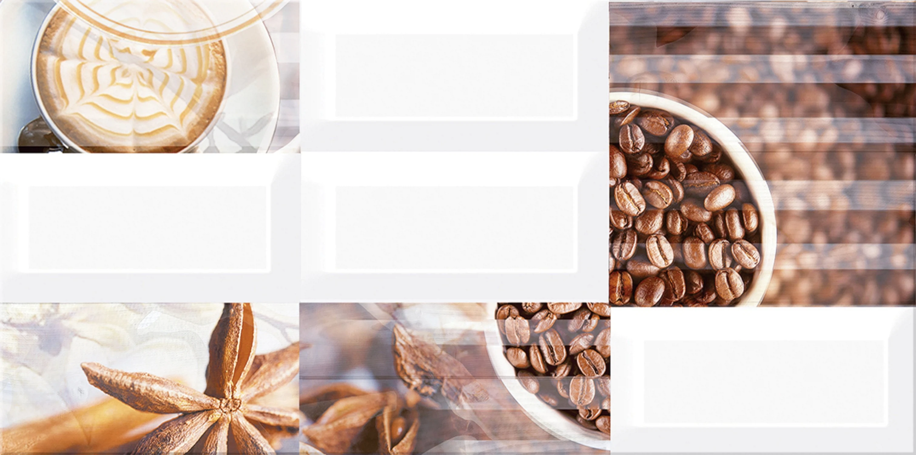 Изображение товара Декор для стен ВОГ Арабика 20,1х40,5 из керамики для интерьера