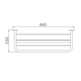 Полка для полотенец Haiba HB804, хром
