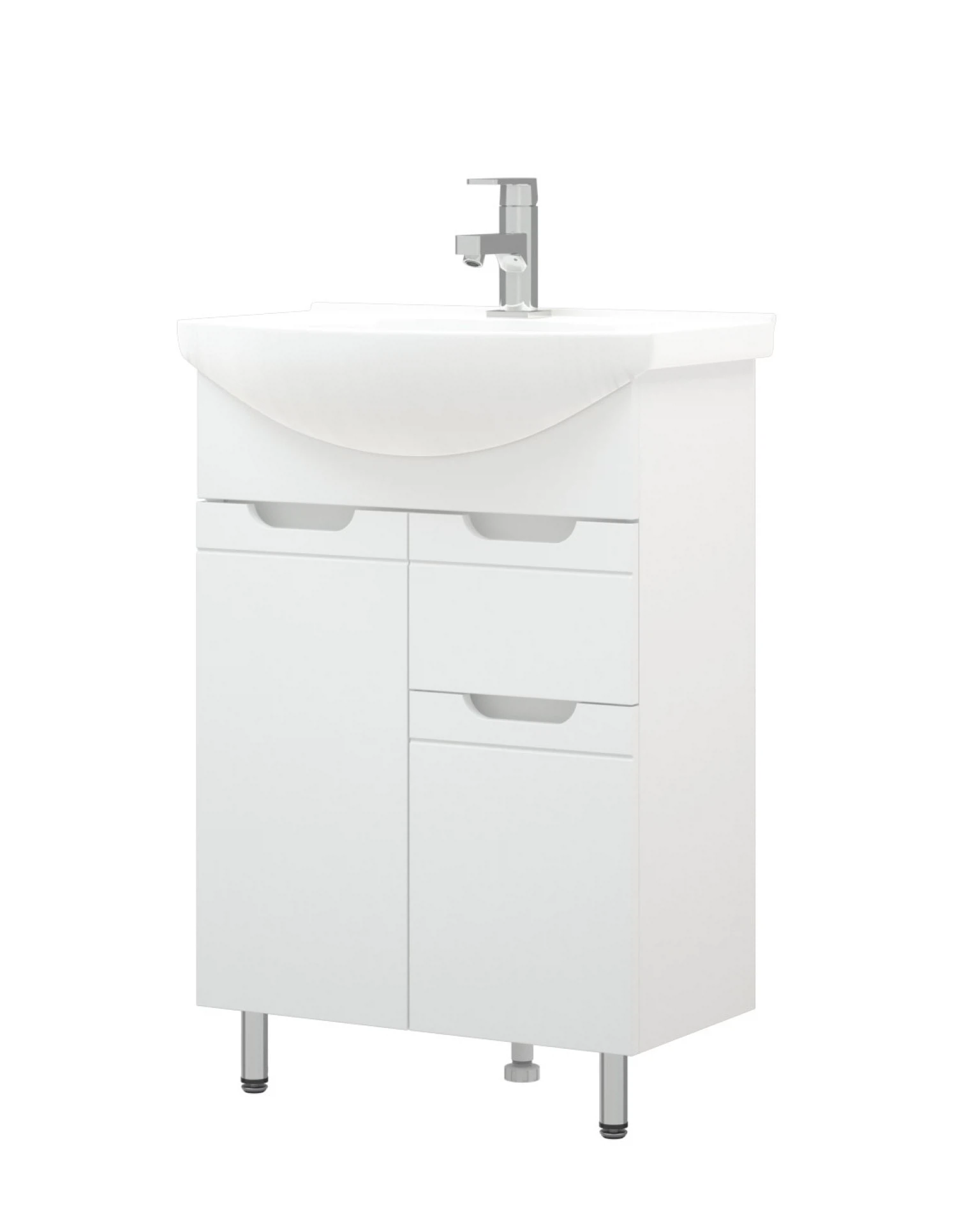 Изображение товара Тумба под раковину COROZO Лея 60 напольная белая 550 мм