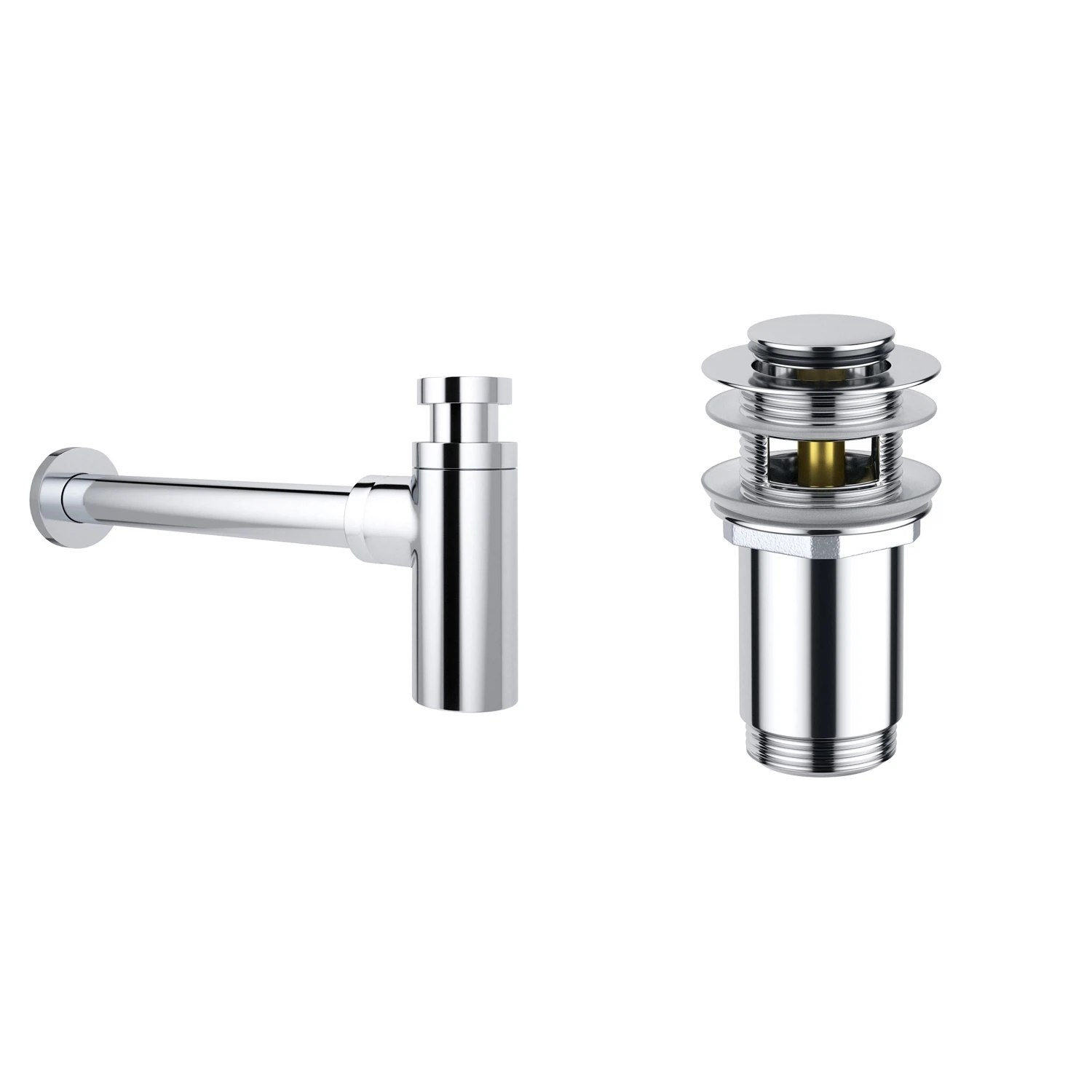 Изображение товара Сифон для раковины Wellsee Drainage System донный клапан латунь 1 1/4 (36.5 см)