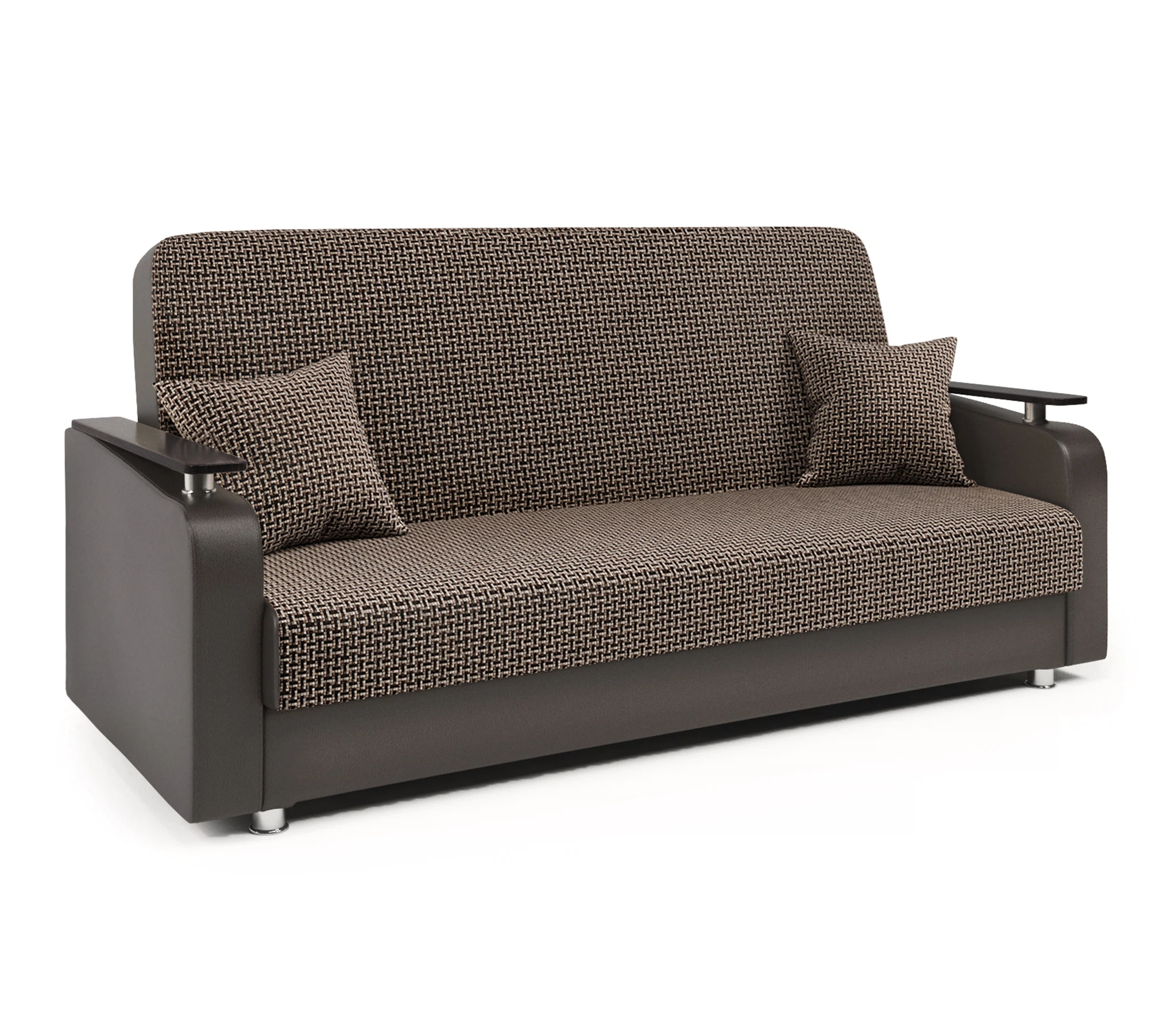 Изображение товара Диван-книжка Мелодия ДП №1 120 Корфу коричневый и экокожа шоколад