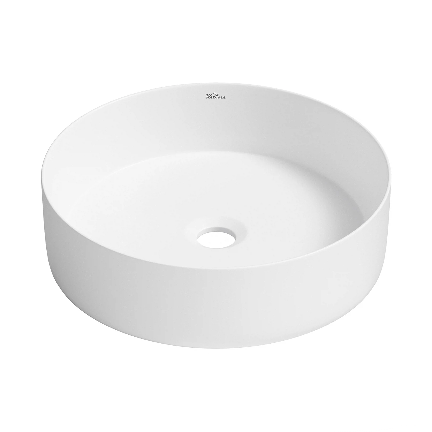 Изображение товара Накладная раковина для ванной Wellsee Coax круглая 36х36 см белая с гарантией 25 лет