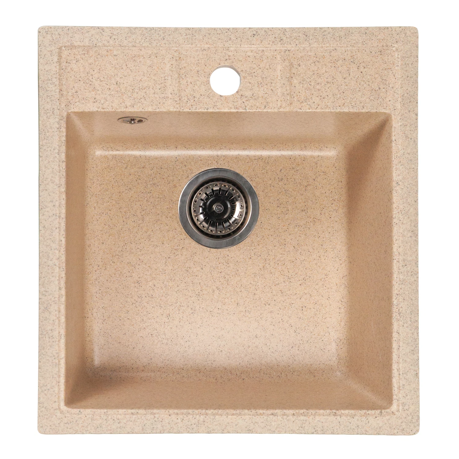 Изображение товара Мойка кухонная из искусственного камня ML-GMS110 СТАНДАРТ, прямоугольная, бежевый, 497x440x175 мм