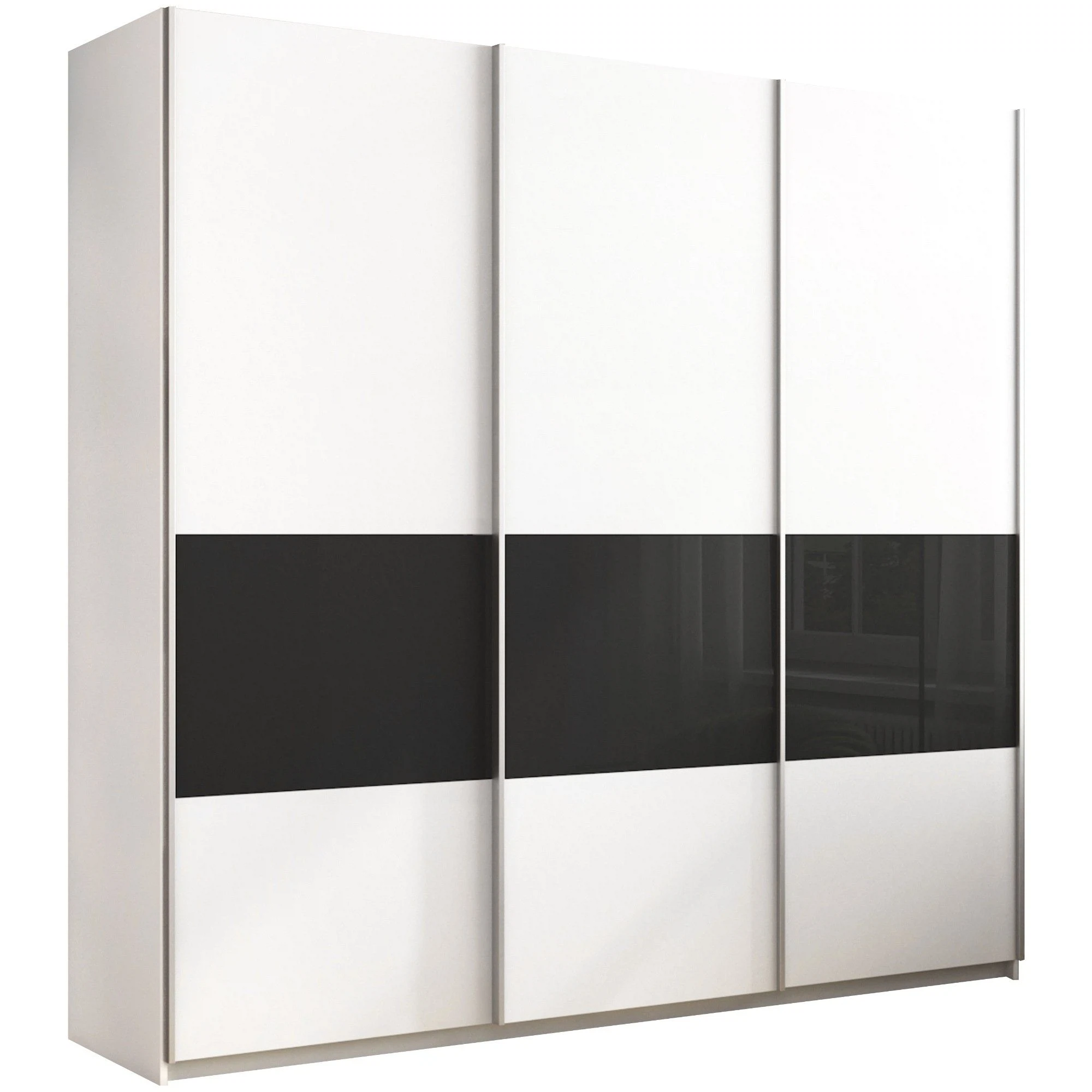 Изображение товара Шкаф-купе 3-дверный Прайм белый с стеклом 240x57x230 см, Россия