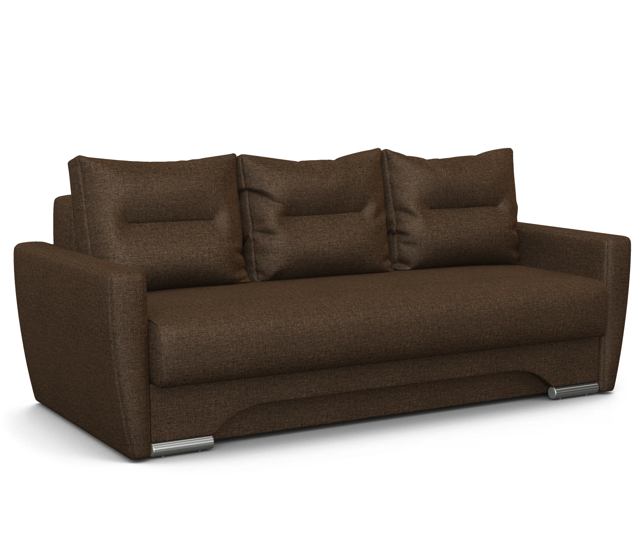 Изображение товара Диван Гамма Опера 150 Рогожка Шоколад - еврокнижка, бельевой ящик