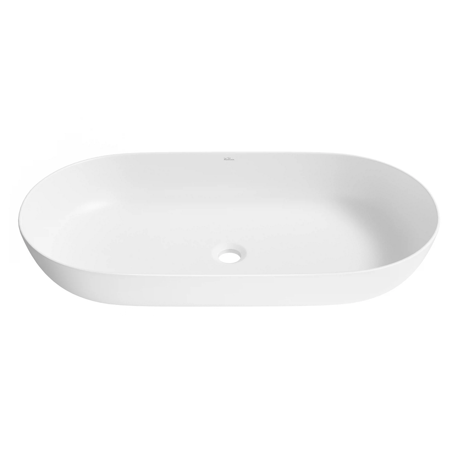 Изображение товара Накладная раковина Wellsee Chic Riviera 82x42 см белая фарфоровая