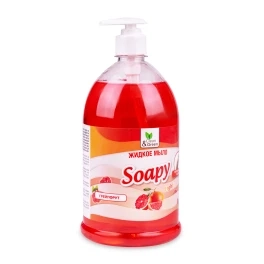 Жидкое мыло "Soapy" эконом "Грейпфрут" с дозатором 1000 мл. Clean&Green CG8239