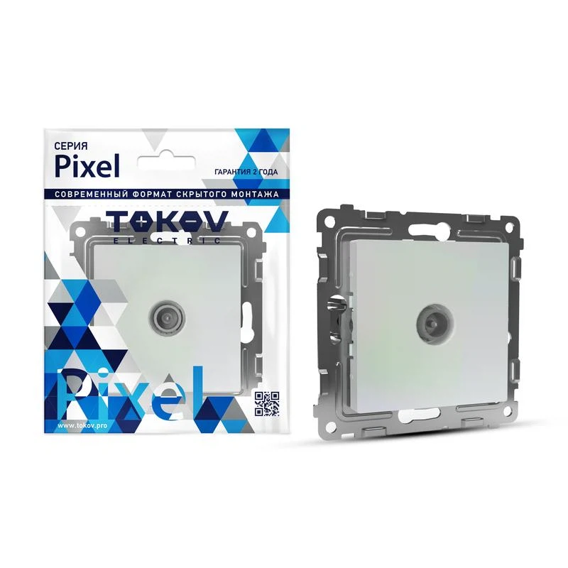 Изображение товара Розетка TV оконечная СП Pixel 1DB механизм перламутр