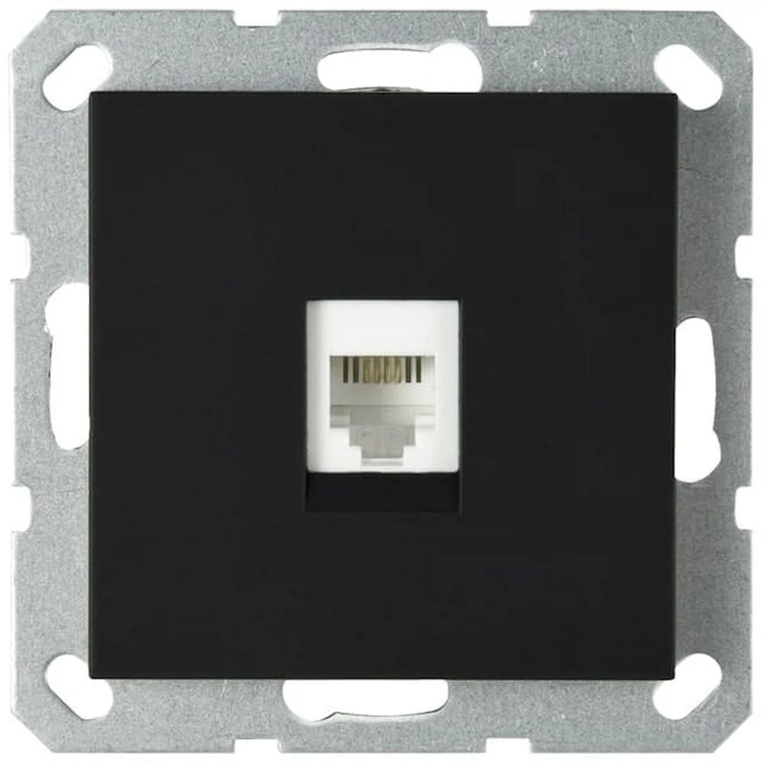 Изображение товара Розетка RJ11 Jasmart G Черный матовый телефонная розетка для дома и офиса