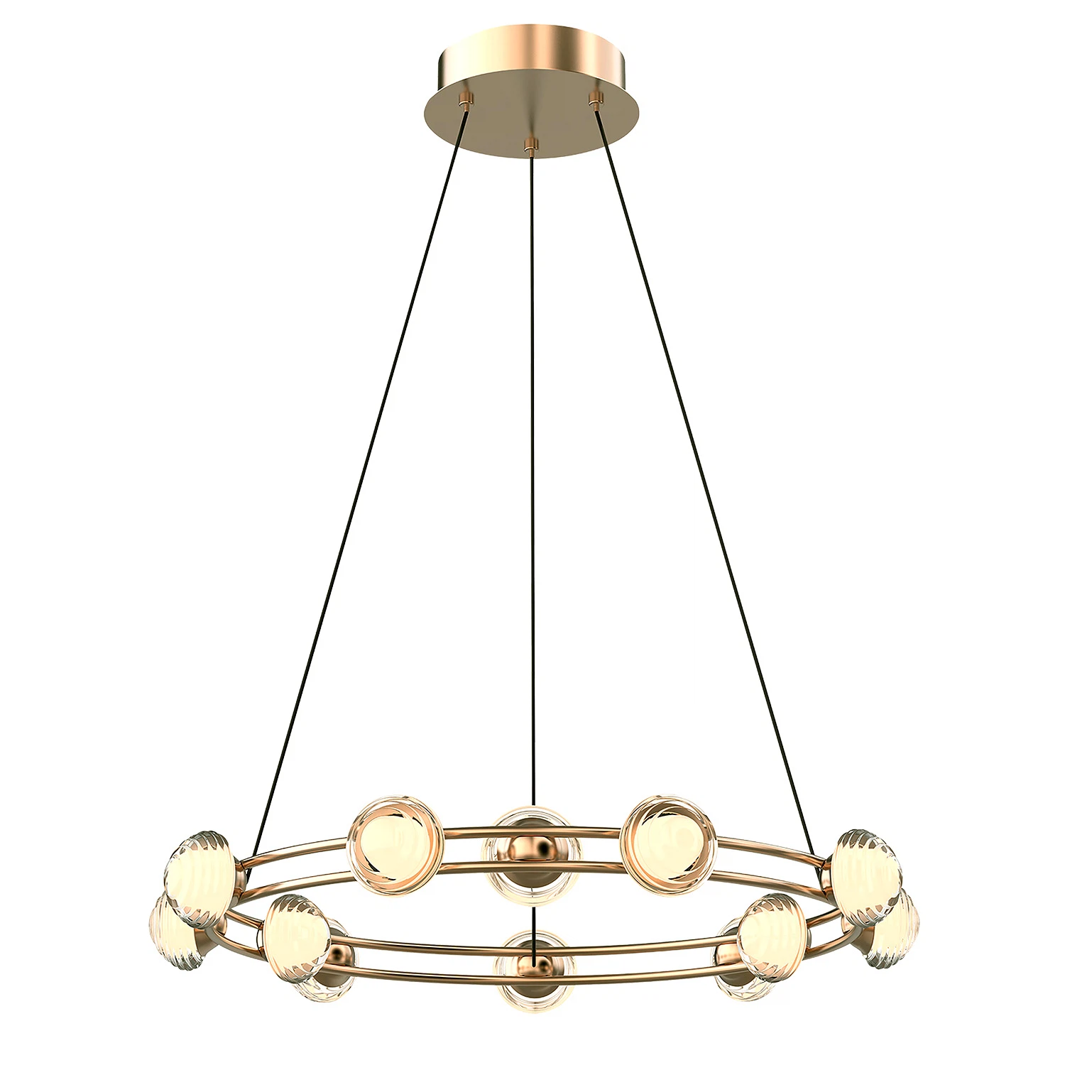 Изображение товара Подвесная люстра Favourite 4382-12P с LED и золотым каркасом, модерн