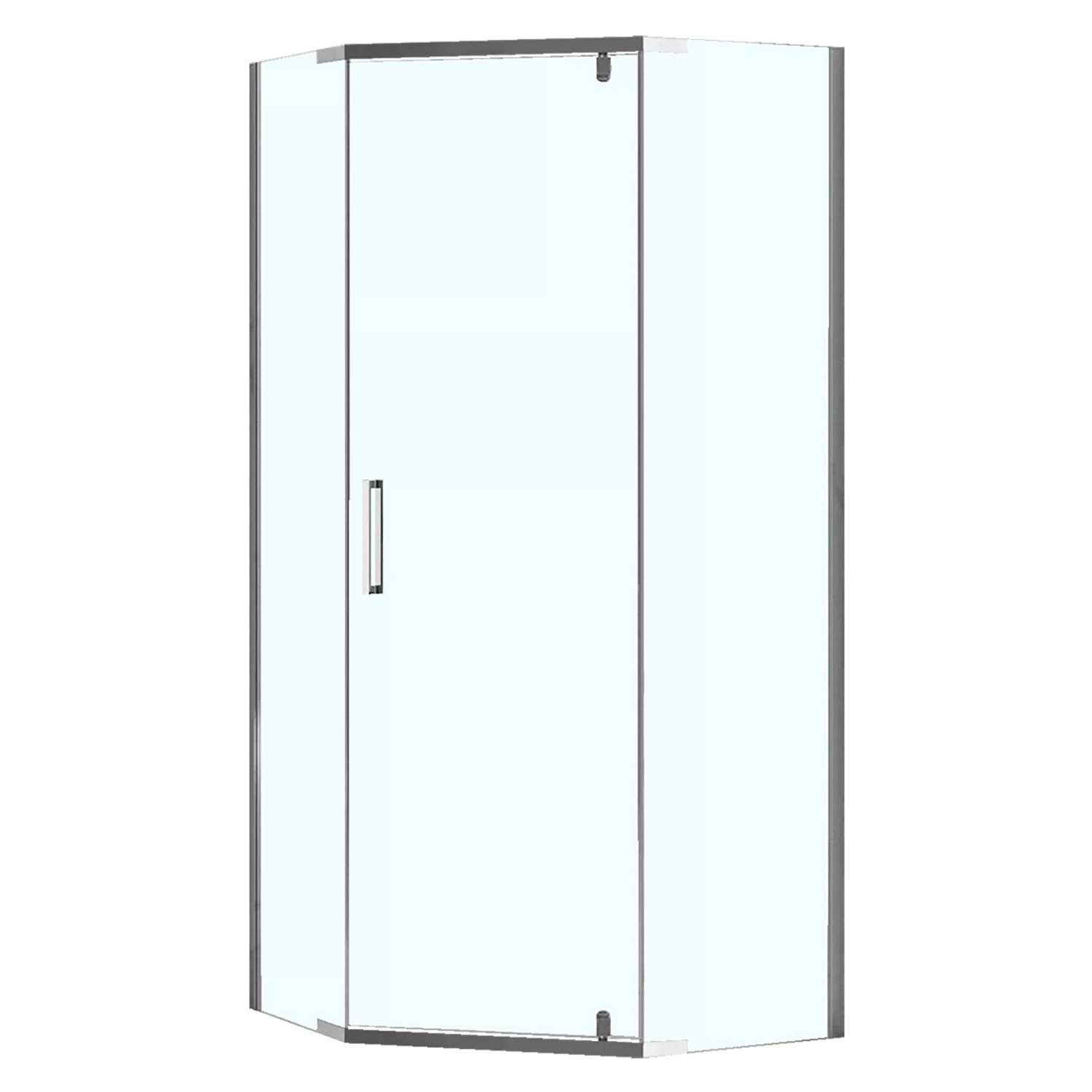 Изображение товара Душевое ограждение 100x100x195cm Easy clean, профиль серебро, без поддона CS-22108-100