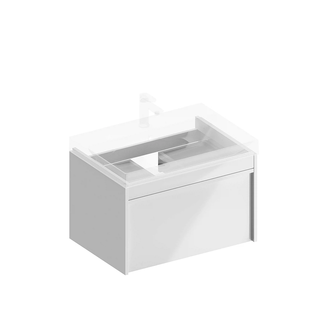 Изображение товара Тумба подвесная Modula 70 с ящиком белая глянцевая Kerama Marazzi