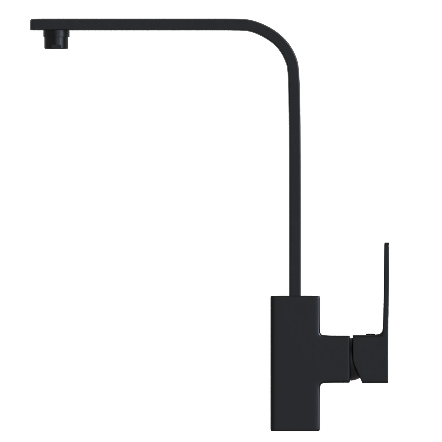 Изображение товара Смеситель для кухни 35k MIXLINE ML34-032 "Solo Black" высокий излив, боковая ручка