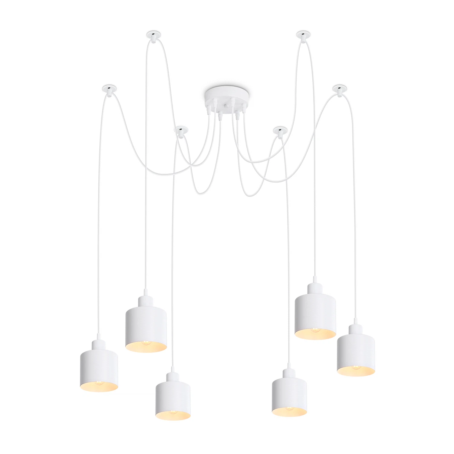 Изображение товара Люстра подвесная TR8131 Ambrella light стиль лофт белая металлик для интерьера