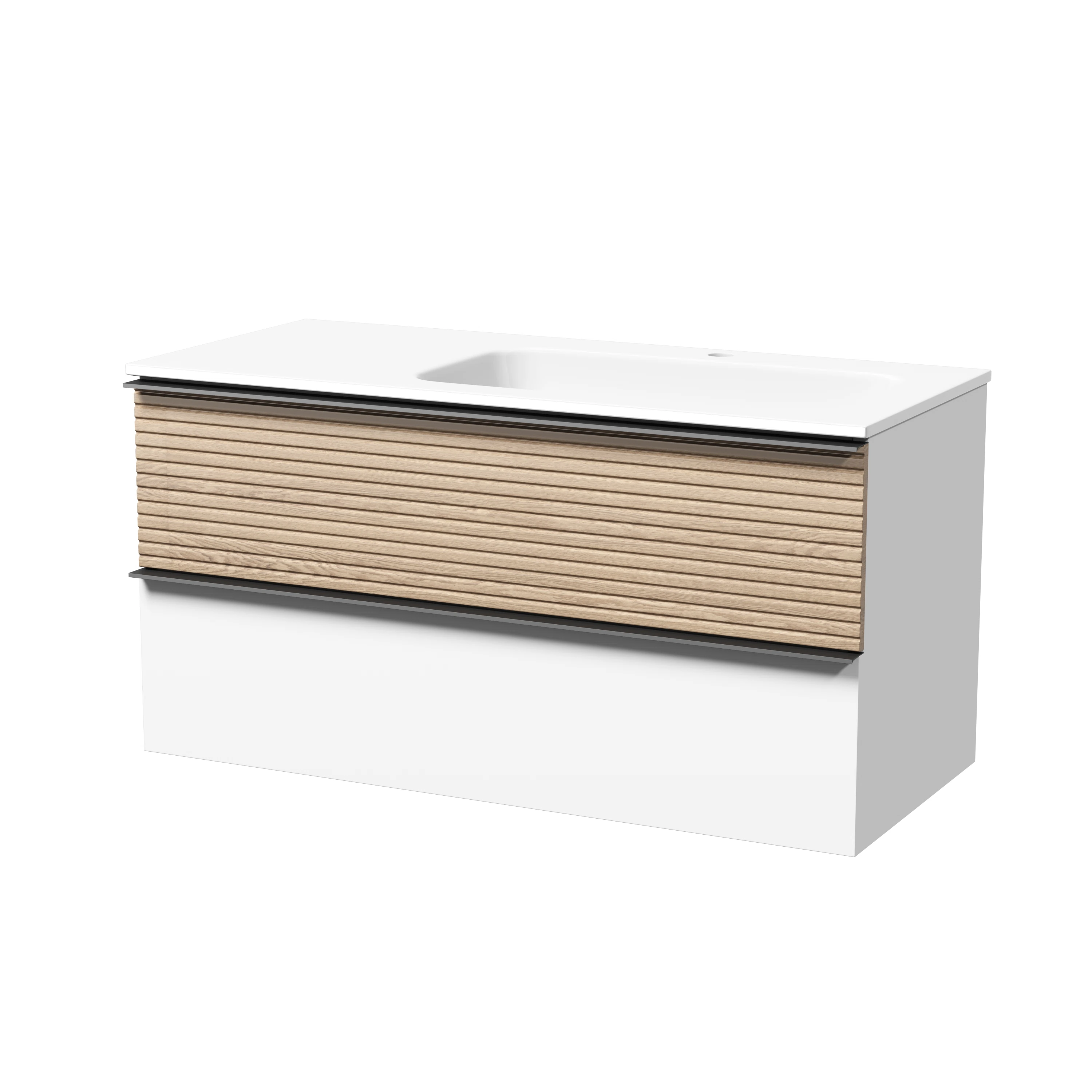 Изображение товара Подвесная тумба для ванной комнаты SANCOS Delta 995х445х500 с двумя ящиками