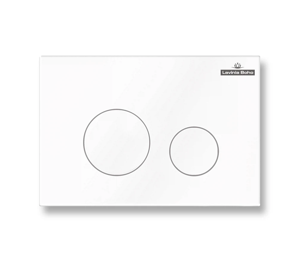 Изображение товара Пластиковая клавиша смыва Lavinia Boho RelFix, цвет белый, c антибактериальным покрытием SanitiZed