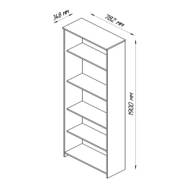 СИРИУС стеллаж 78х190 венге