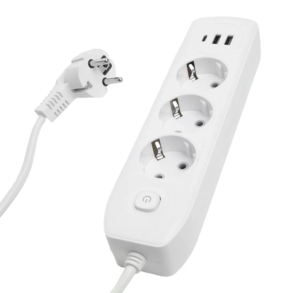 Изображение товара Удлинитель STEKKER Home plus с USB Type-C и 3 розетками, белый Изображение товара Удлинитель STEKKER Home plus с USB Type-C и 3 розетками, белый