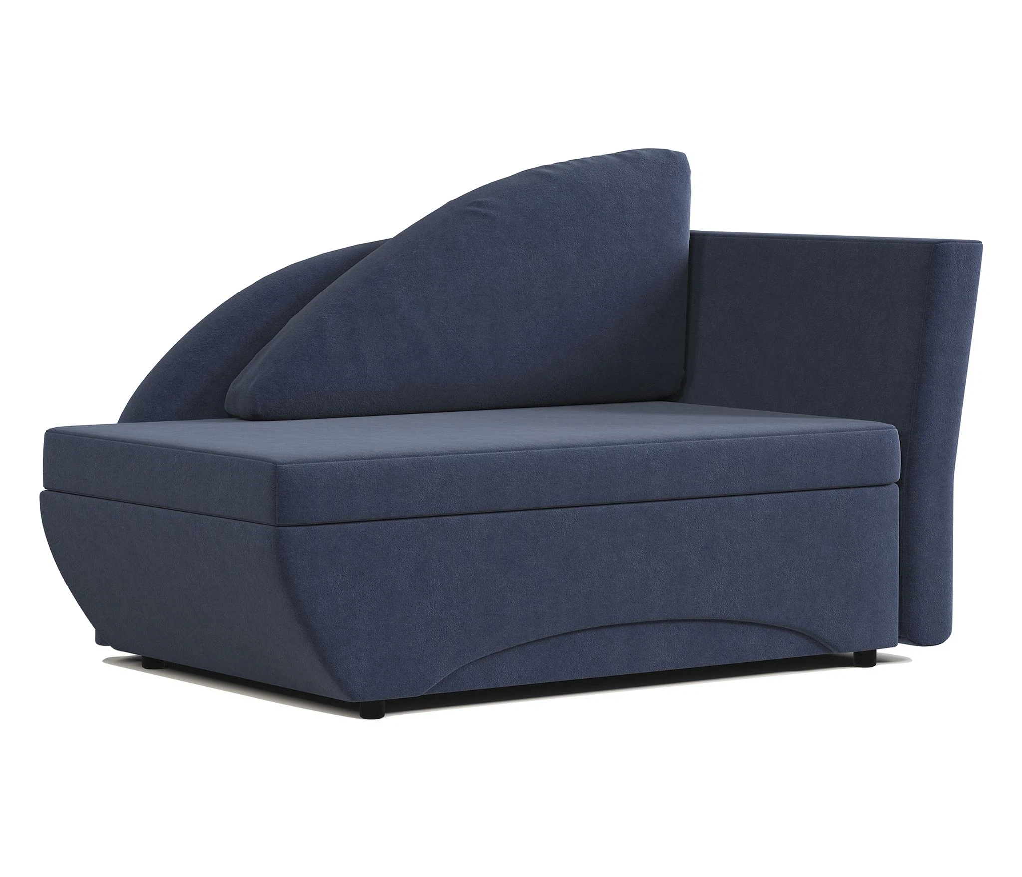 Изображение товара Кушетка Трио правый велюр Ультра миднайт современная мебель для гостиной