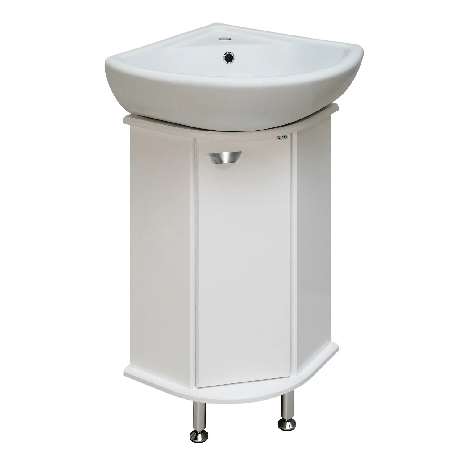 Изображение товара Угловая тумба Runo Браво 40 под умывальник с распашной дверцей для ванной