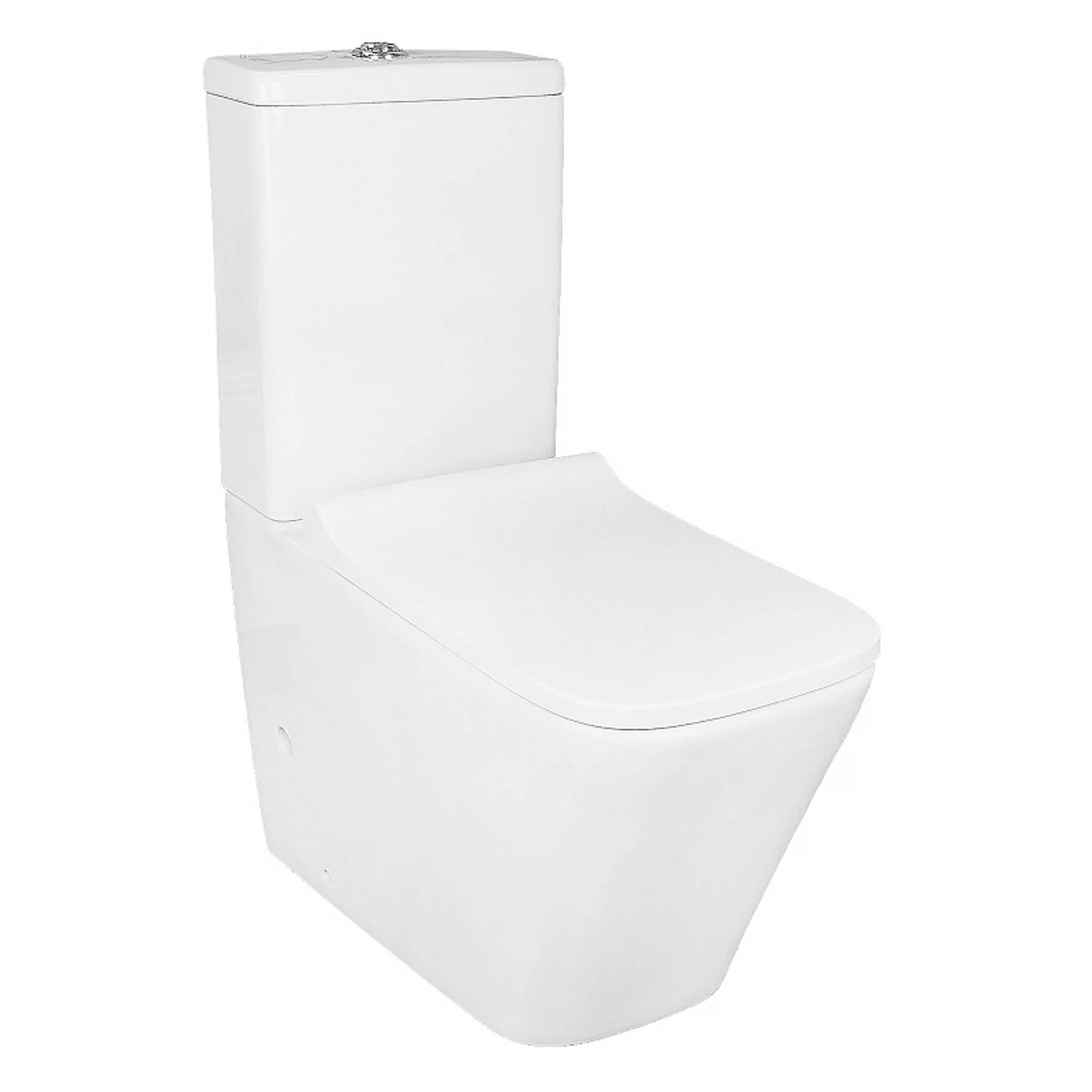 Изображение товара Унитаз-компакт Azario Quadro 605x340x810 безободковый с сиденьем микролифт
