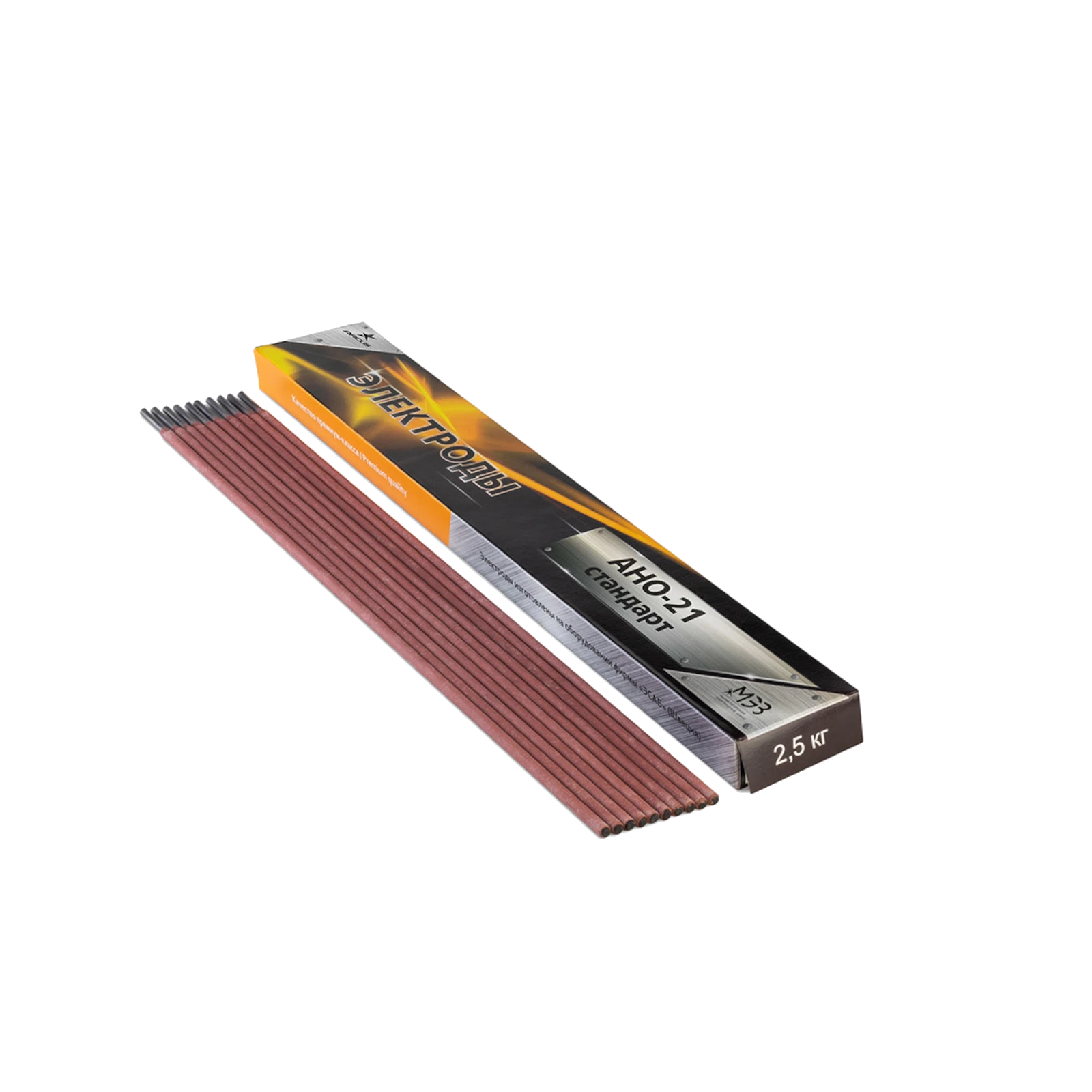Изображение товара Электроды АНО-21 СТАНДАРТ 3,0 мм для сварки углеродистых сталей (2,5 кг)