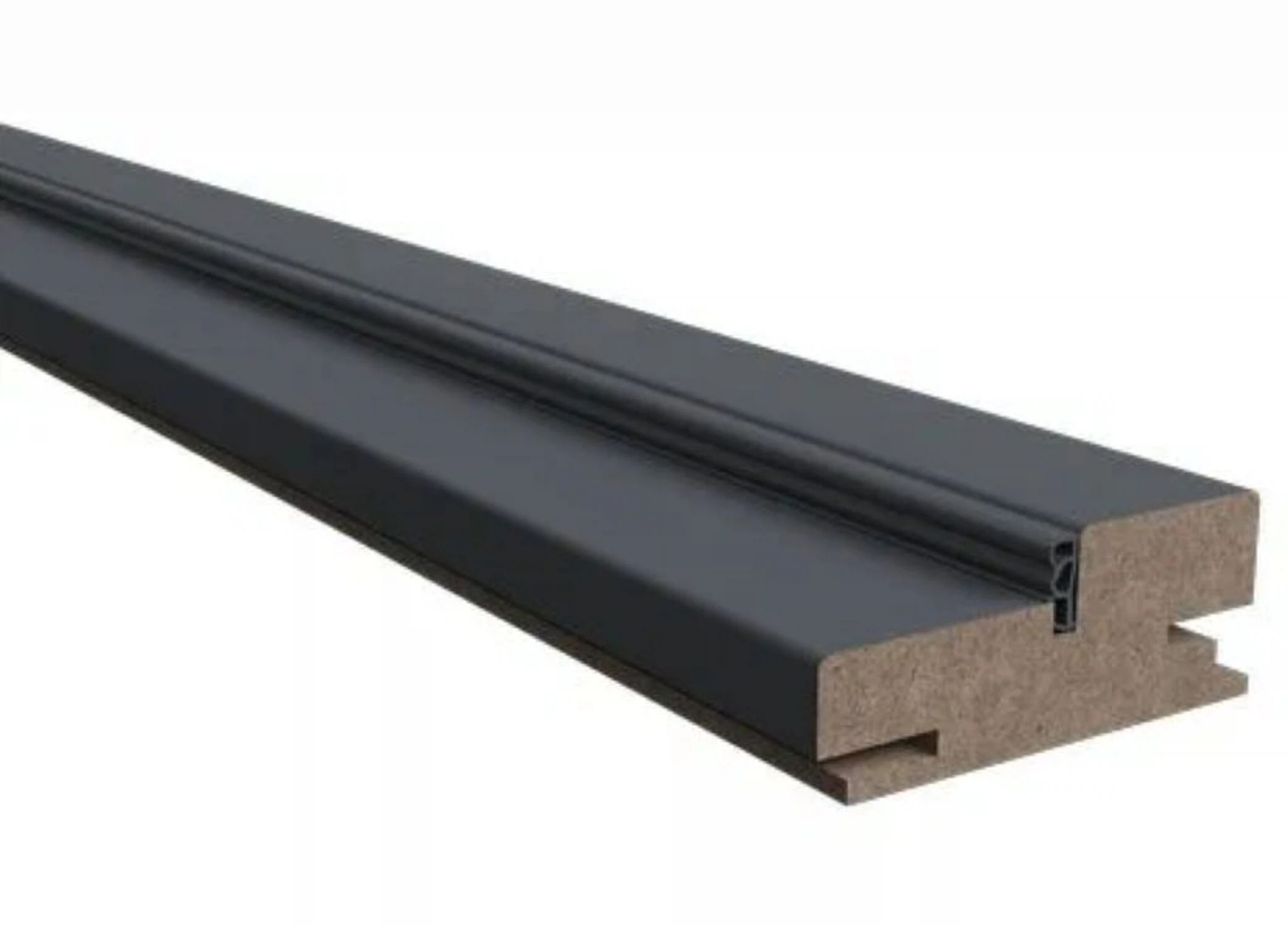 Изображение товара Коробочный брус телескопический для дверей Porta Alex, 2100х75х36мм, цвет: Эмаль неро (черная)