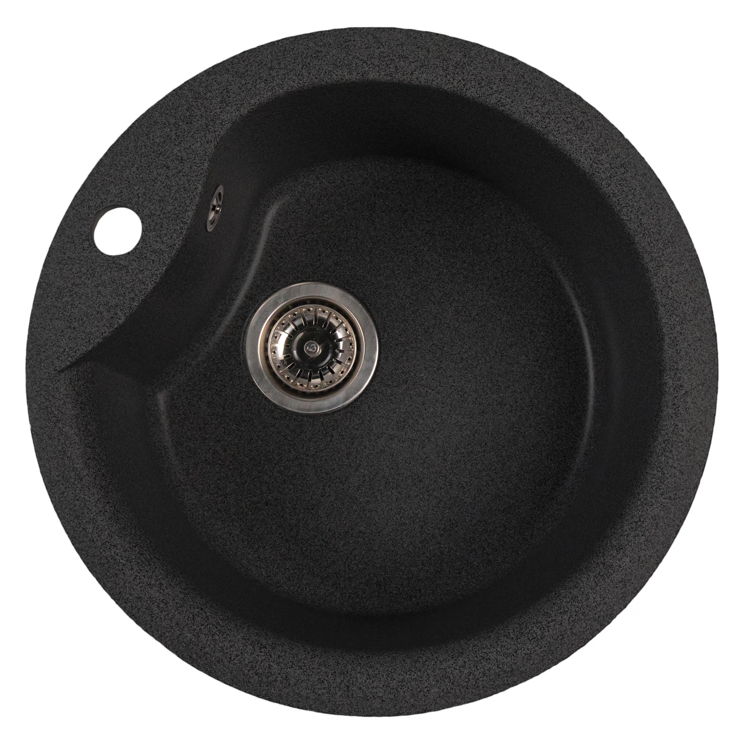 Изображение товара Мойка кухонная из искусственного мрамора ML-GMS101 СТАНДАРТ черная 480 мм