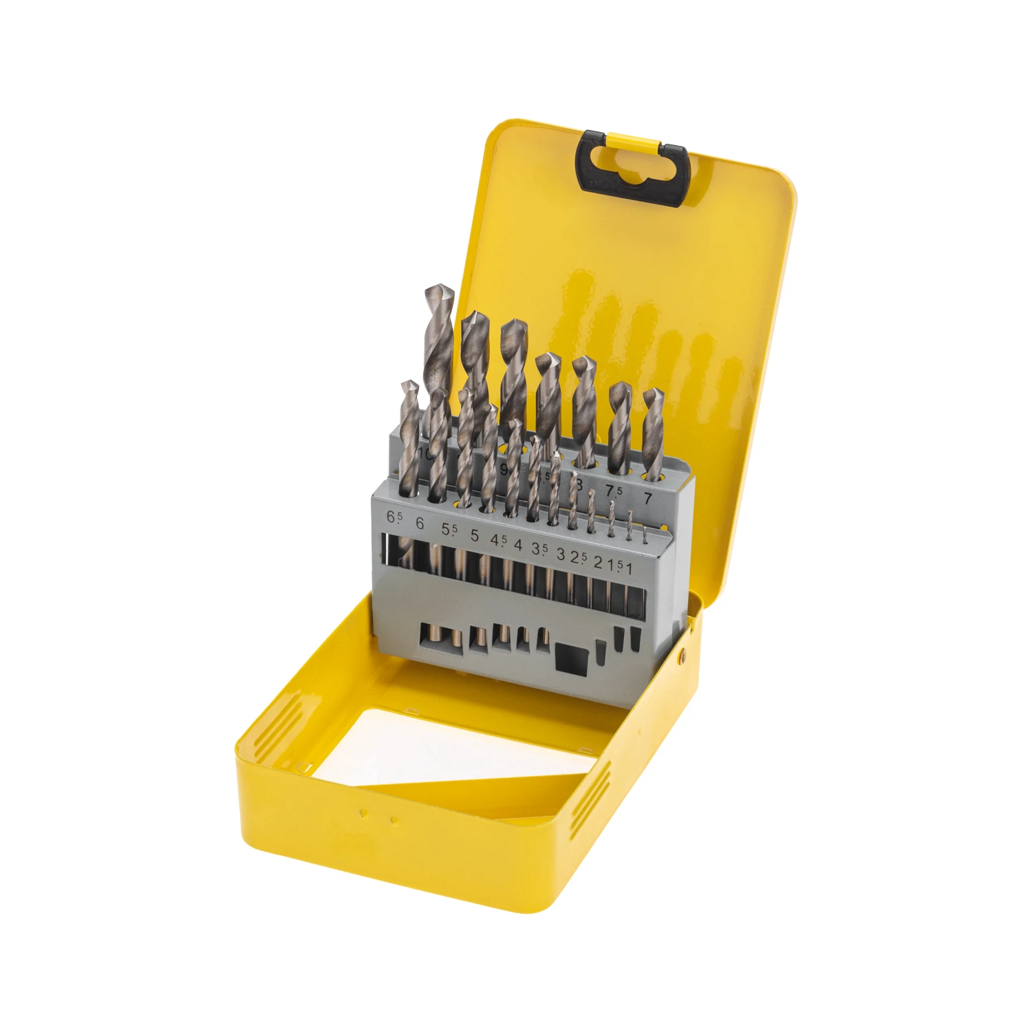 Изображение товара Набор сверл по металлу 19 шт KRANZ 1-10 мм цилиндрический хвостовик