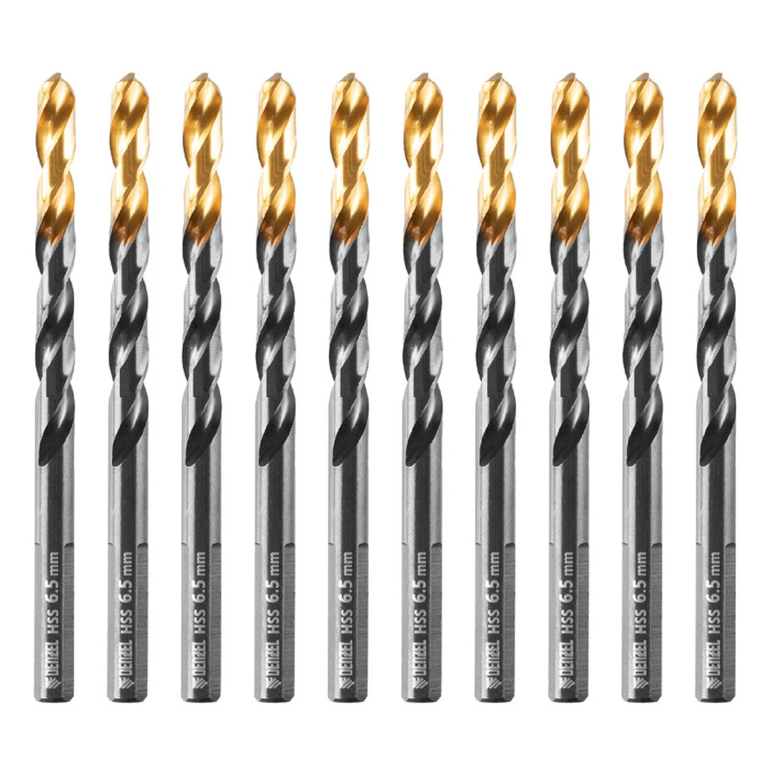 Изображение товара Сверло по металлу Denzel Golden Tip, 6,5 мм, 10 шт.