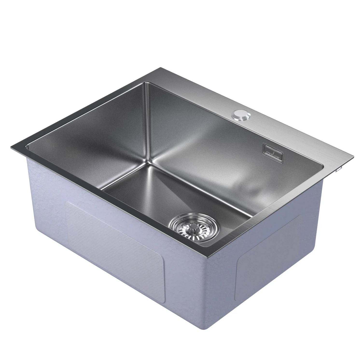 Изображение товара Мойка кухонная накладная Mixline 60х50 (3,0)сатин, 600*220*220мм., 555133