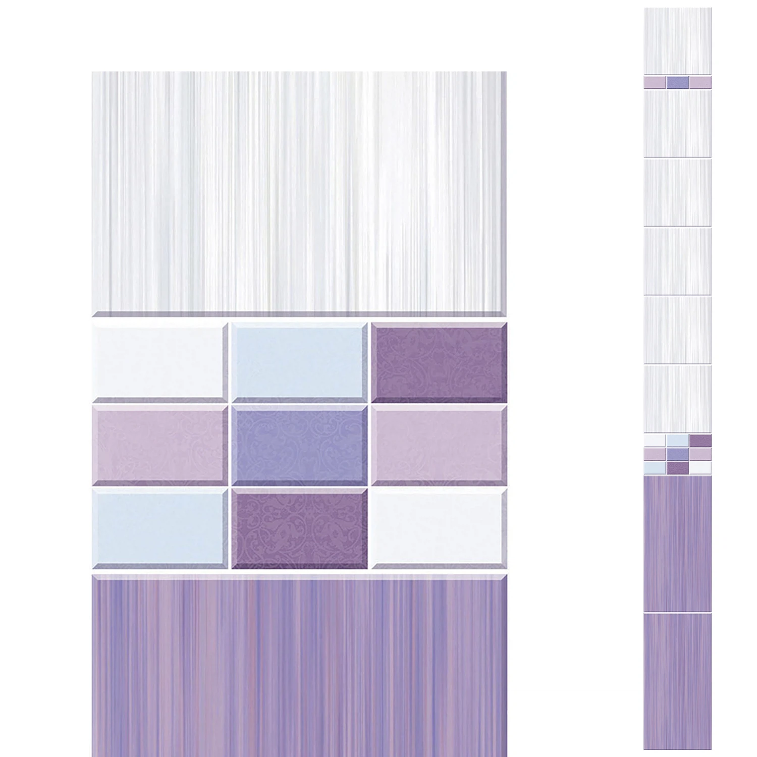 Изображение товара Панель ПВХ Кронапласт Unique Лотос фон 2700x250x8 мм влагостойкая для стен и потолков