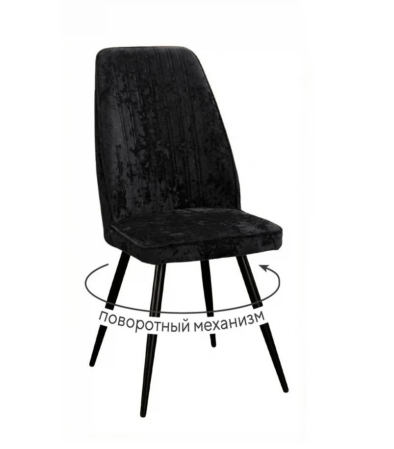 Изображение товара Стул DikLine 327 поворотный M18 черный, ножки черные