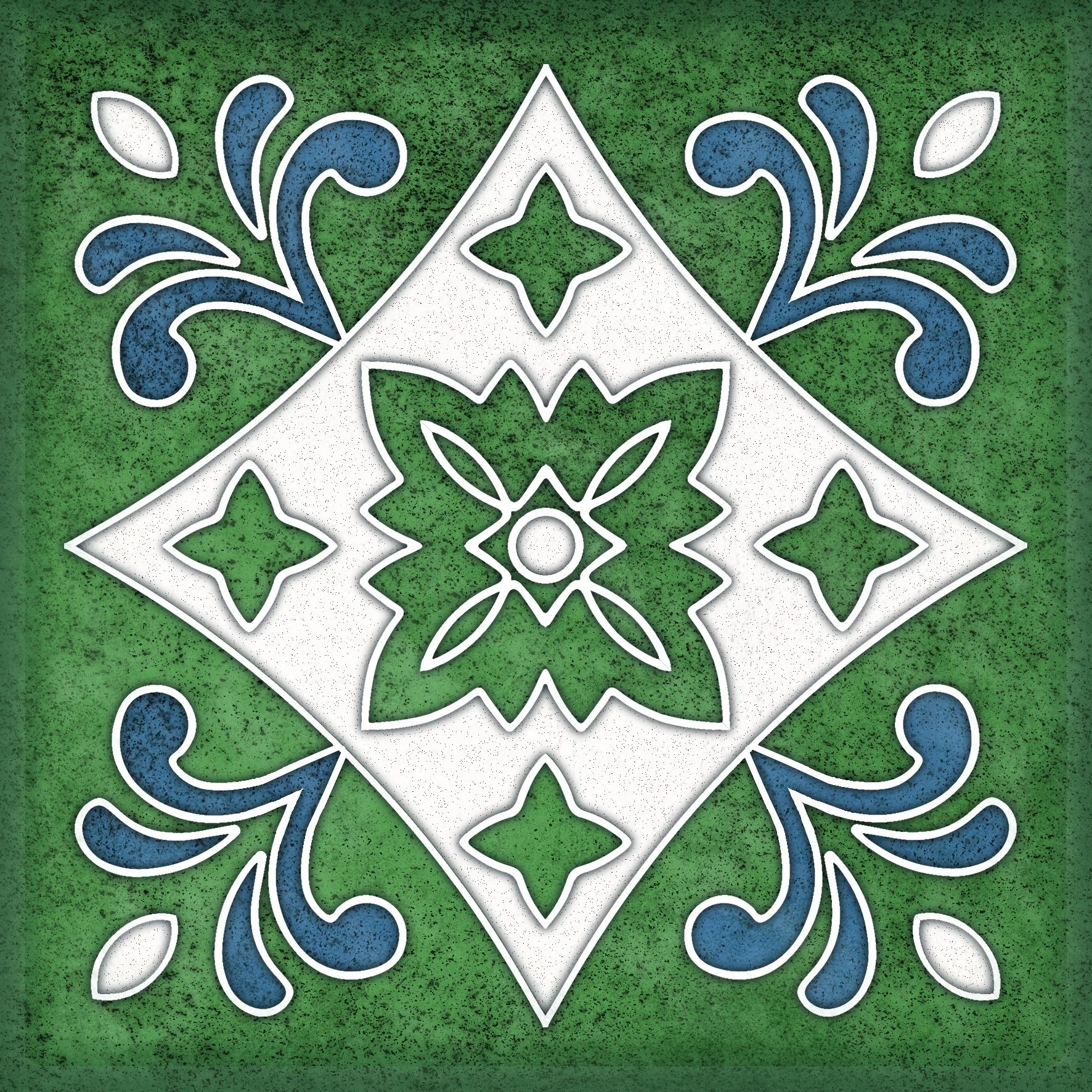 Изображение товара Плитка настенная SMALTO DECOR 3 VERDE 15x15, современная, рельефная, глянцевая