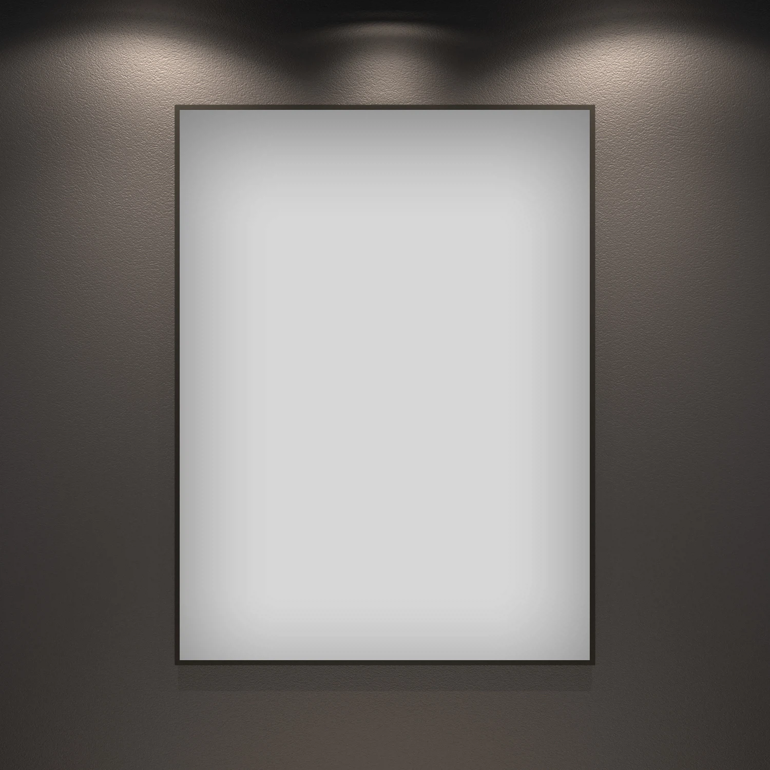 Изображение товара Настенное зеркало 55х70 см откровенного черного цвета для ванной коллекции 7 Rays' Spectrum Wellsee