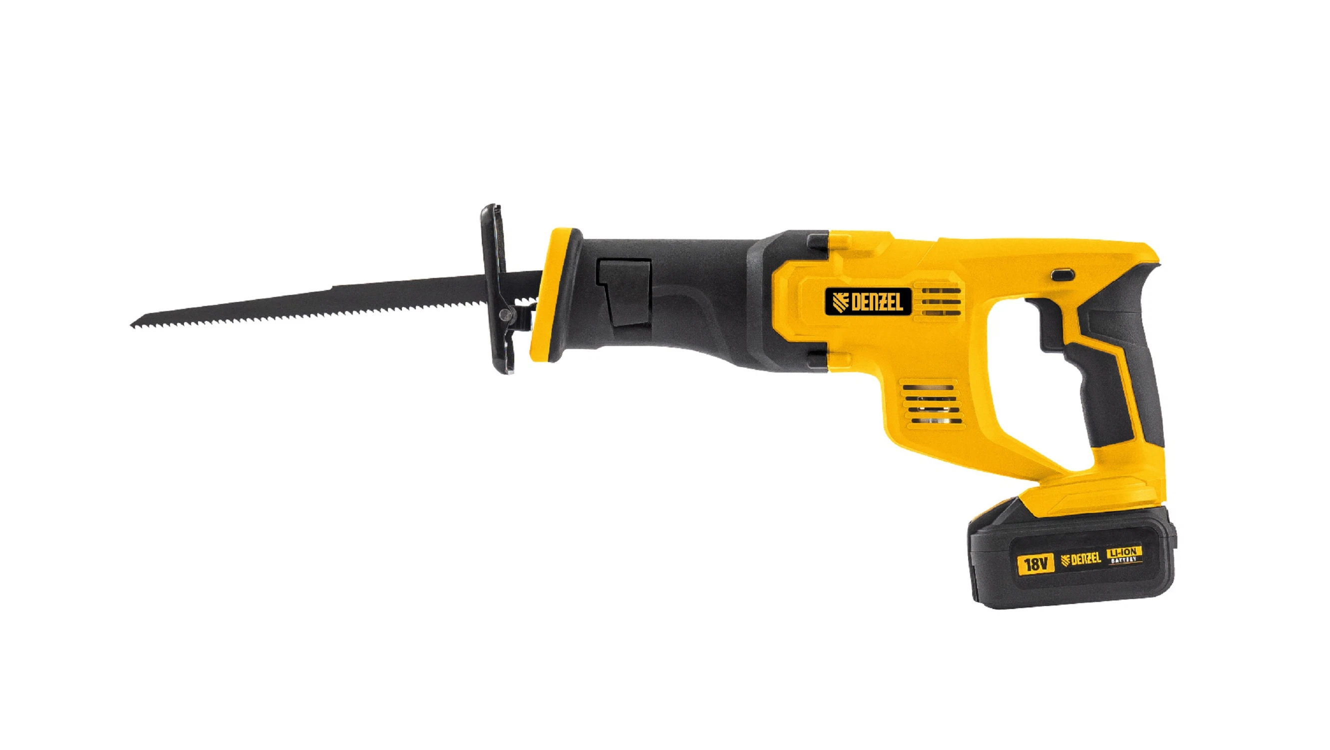 Изображение товара Аккумуляторная сабельная пила Denzel CRC-115 18В Li-Ion для дерева и металла