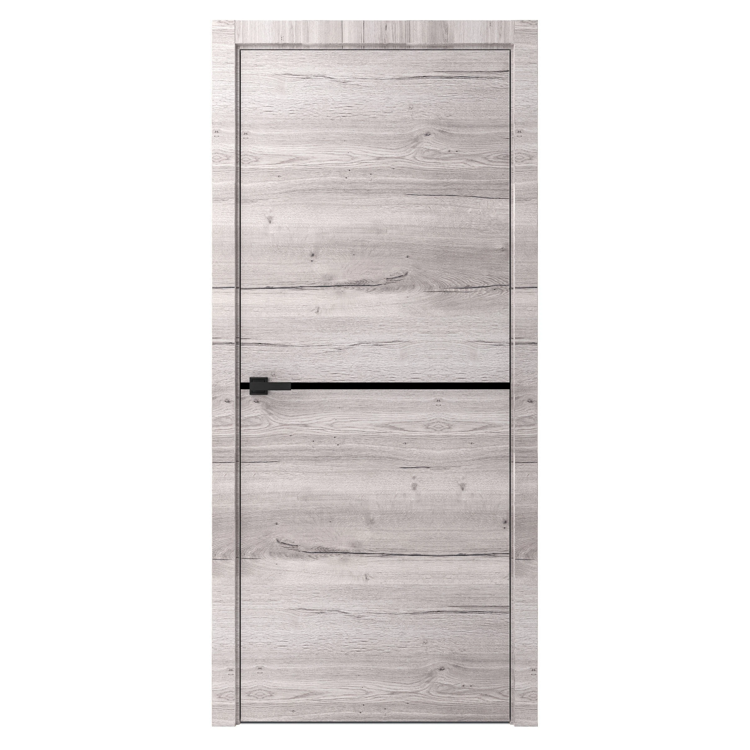 Изображение товара Дверь межкомнатная Line 1 канадский дуб арктик горизонт ПВХ стекло 600х2000 мм