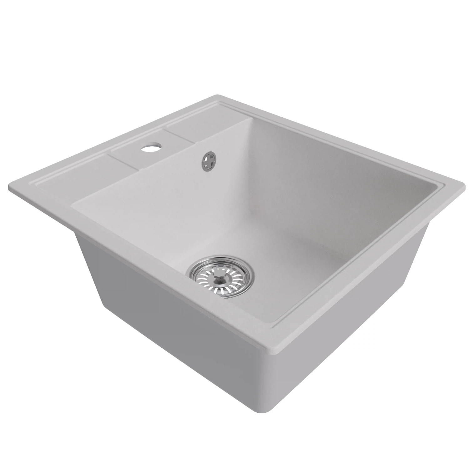 Изображение товара Мойка кухонная из искусственного мрамора ML-GM28 белая врезная прямоугольная