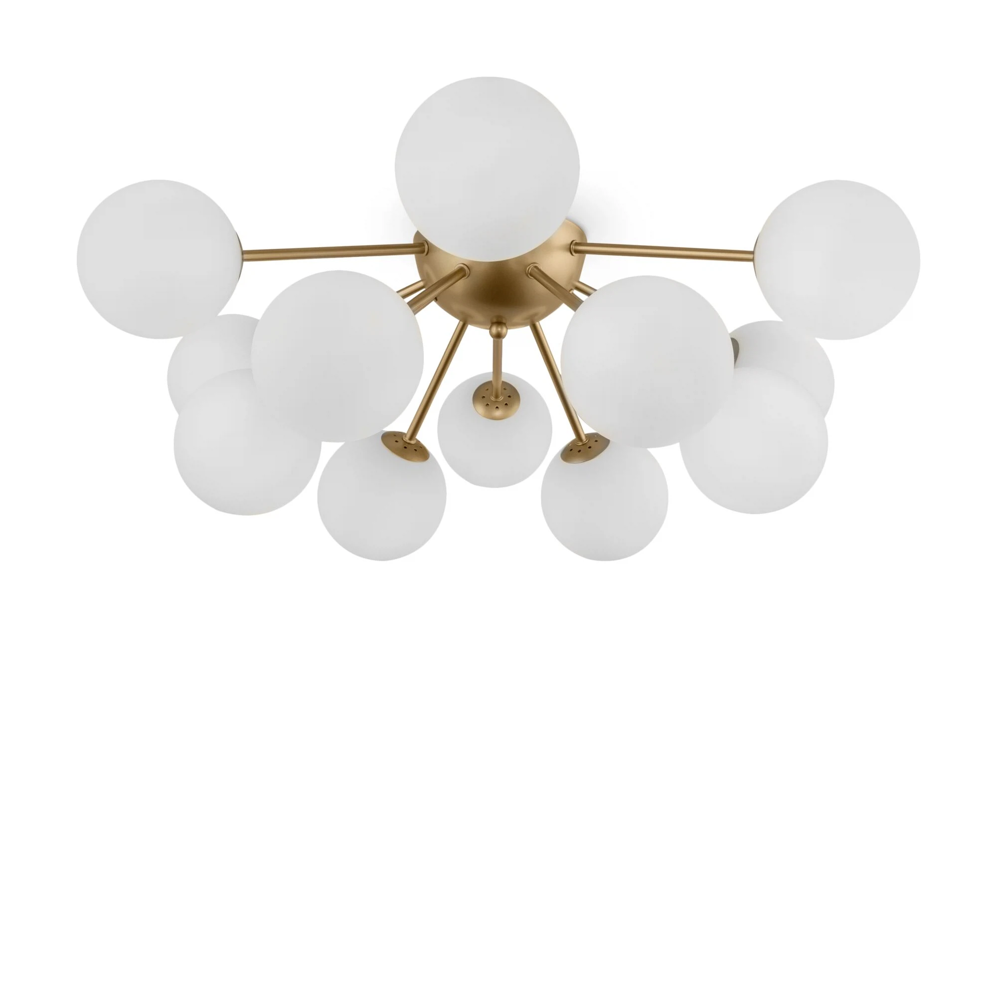 Изображение товара Люстра Freya Alexis FR5120CL-12G современной формы с стеклянными плафонами и латунной арматурой