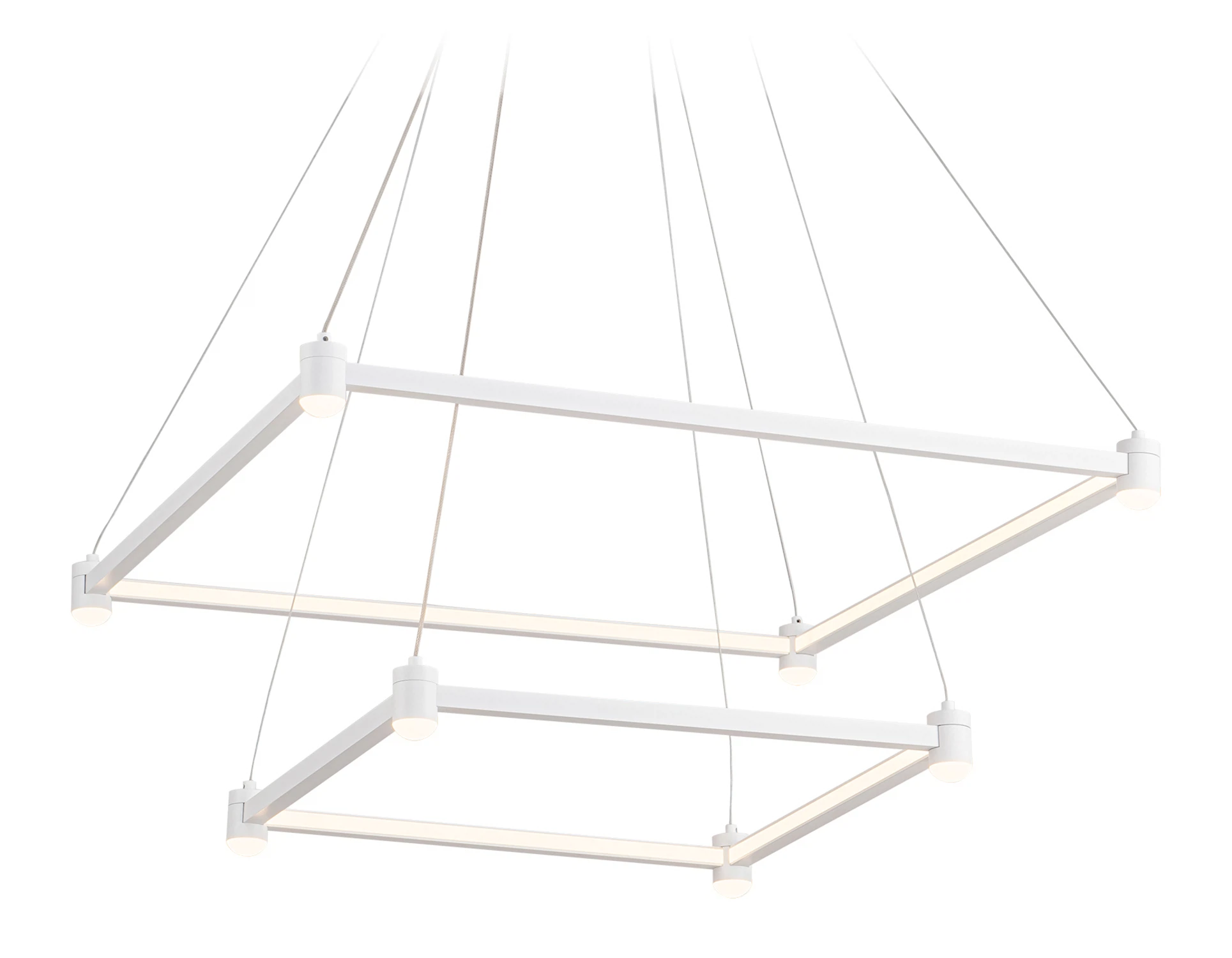 Изображение товара Люстра подвесная светодиодная FL5595 AMBRELLA LIGHT белый 60W 3000K/4200K/6400K 600*600*1300 (без ПДУ)